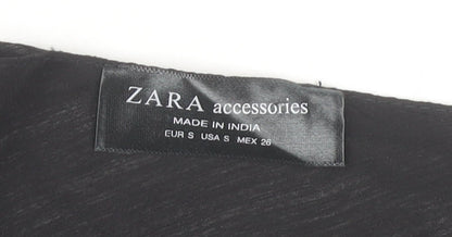 Zara Women’s Black Embroidered Bodysuit Size S V-Neck Sleeveless