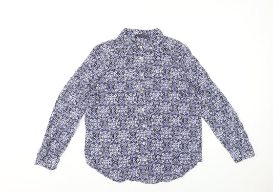 Womens UK Size 10 Marks and Spencer Blue Classic Button-Up