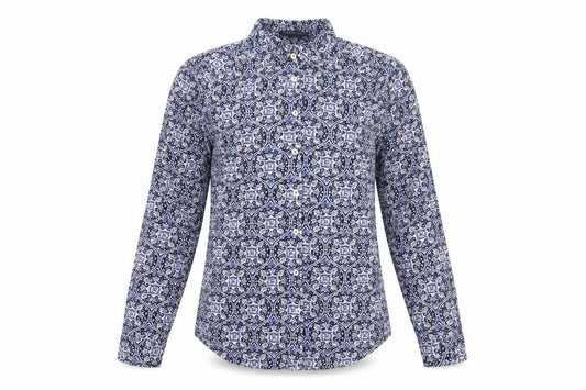 Womens UK Size 10 Marks and Spencer Blue Classic Button-Up