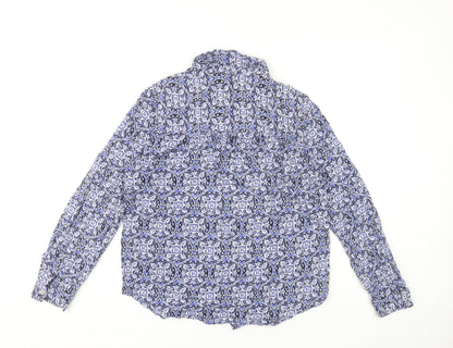 Womens UK Size 10 Marks and Spencer Blue Classic Button-Up