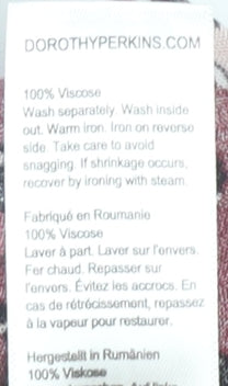 Dorothy Perkins Women’s Red Floral A-Line Knee Length Dress Size 12