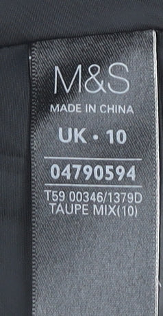 Marks and Spencer Women Black Grey Sheath Dress UK 10 Workwear