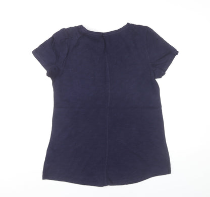 GAP Womens Blue Cotton Short Sleeve Scoop Neck T-Shirt Size M