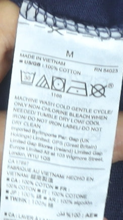 GAP Womens Blue Cotton Short Sleeve Scoop Neck T-Shirt Size M