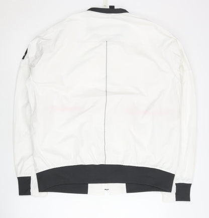 Adidas Men's White L Basic Activewear Jacket Full Zip Polyester