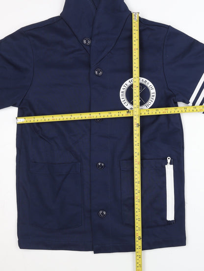 Adidas Mens Blue XS Varsity Jacket Cotton Polyester Sportswear