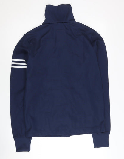 Adidas Mens Blue XS Varsity Jacket Cotton Polyester Sportswear