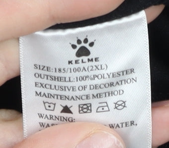 Kelme Men's Black 2XL Track Jacket Football Training Full Zip