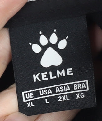 Kelme Men's Black 2XL Track Jacket Football Training Full Zip