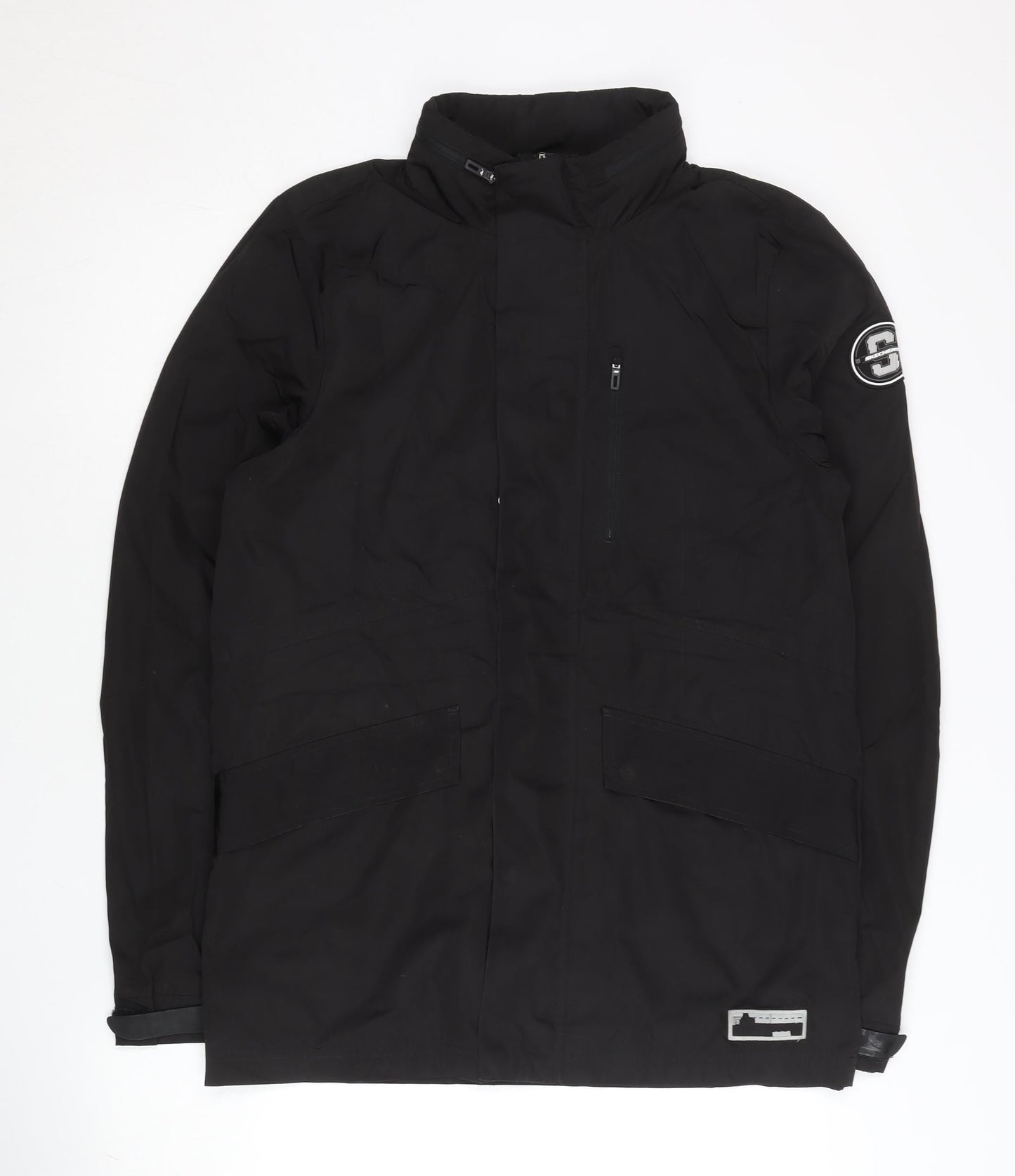 Skechers Women’s Black Parka Jacket Size 8 Regular Fit Winter Coat