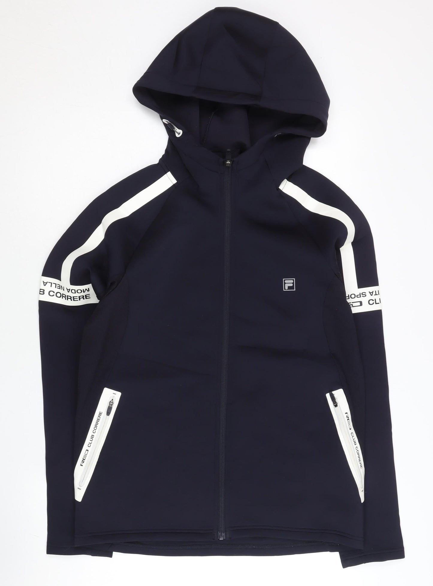 Mens UK Size M FILA Blue Full Zip Hoodie