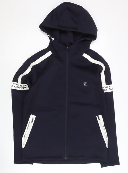 Mens UK Size M FILA Blue Full Zip Hoodie