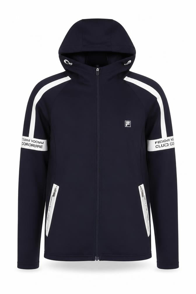 Mens UK Size M FILA Blue Full Zip Hoodie