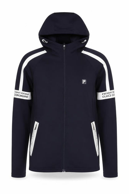 Mens UK Size M FILA Blue Full Zip Hoodie
