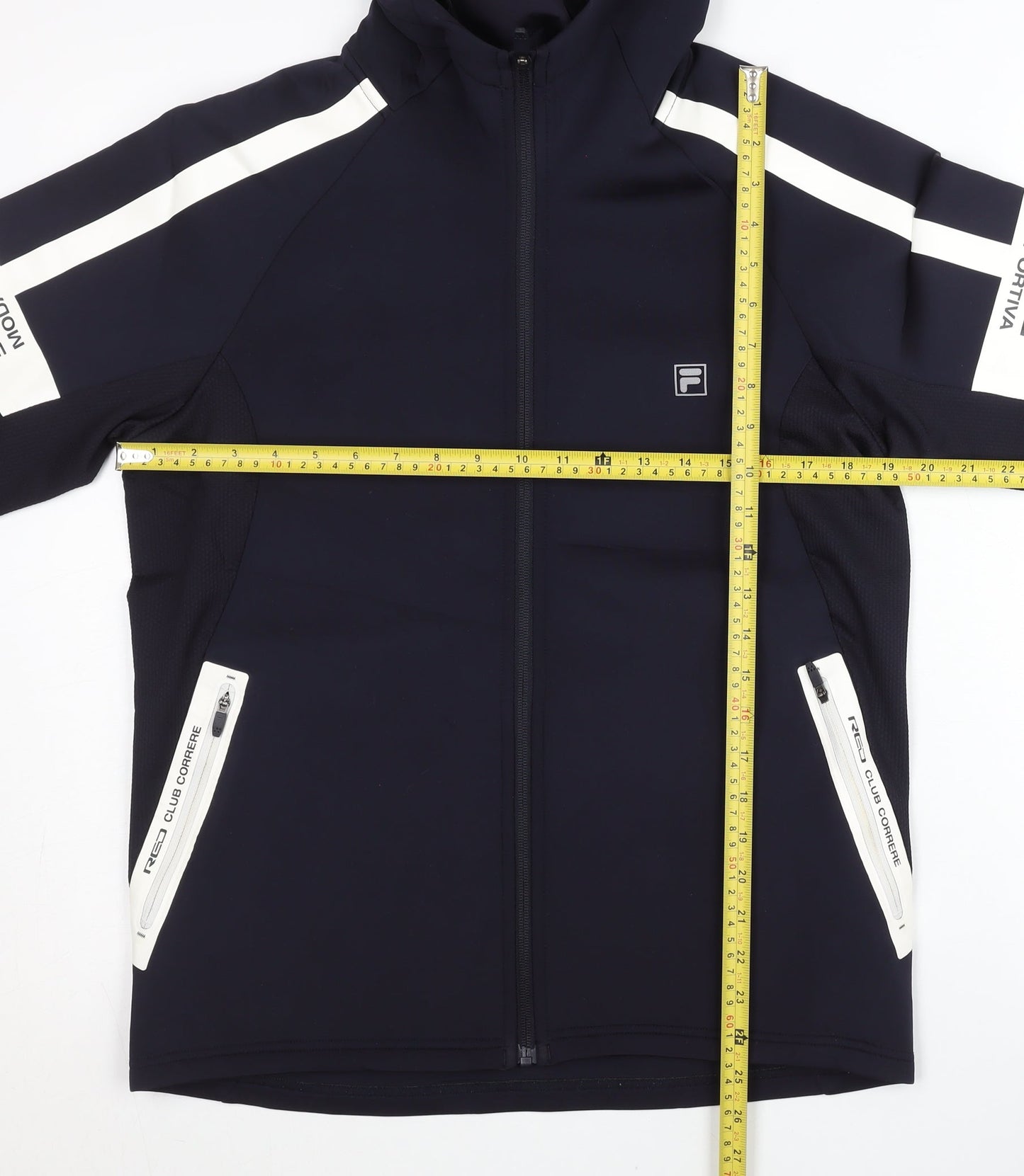 Mens UK Size M FILA Blue Full Zip Hoodie