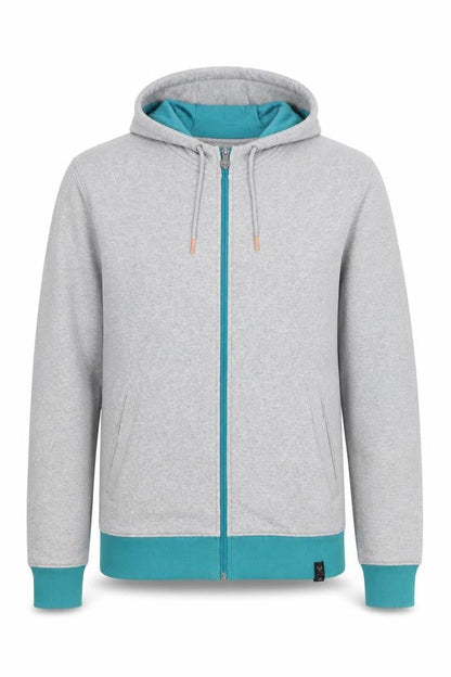 Mens UK Size L adidas Grey Full Zip Hoodie