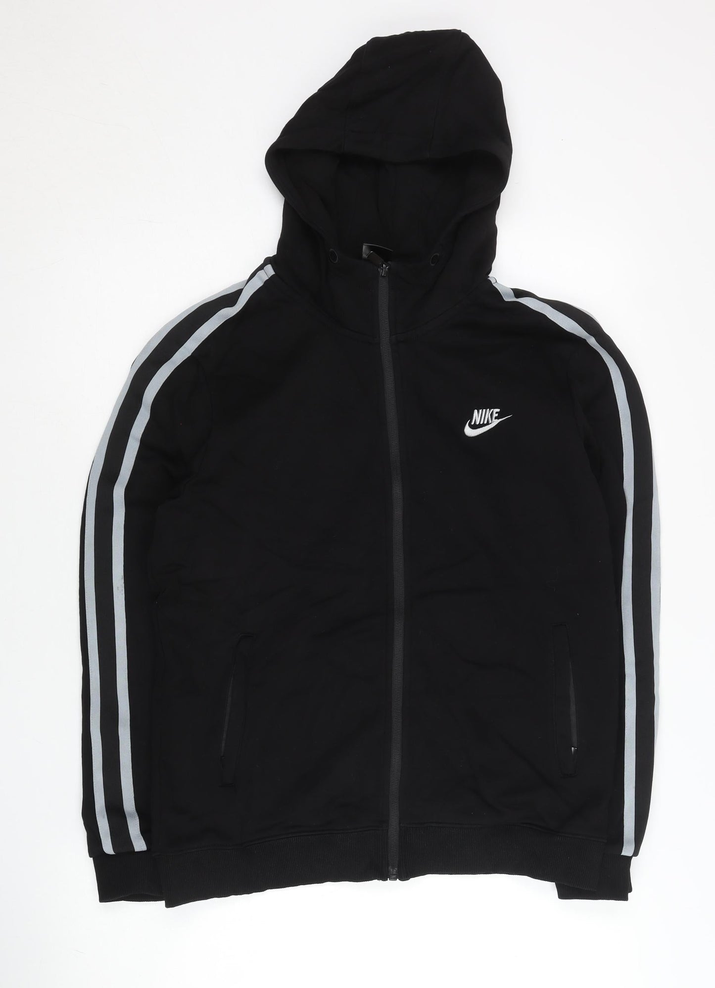 Mens UK Size XS Nike Black Full Zip Hoodie
