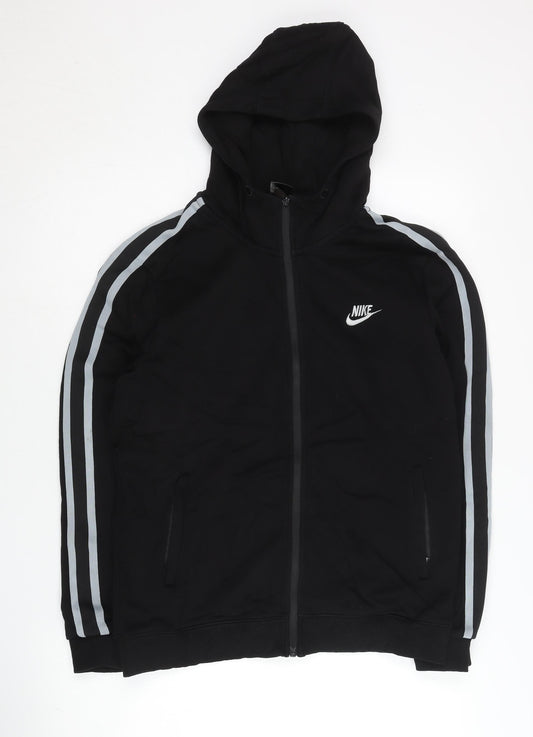 Mens UK Size XS Nike Black Full Zip Hoodie