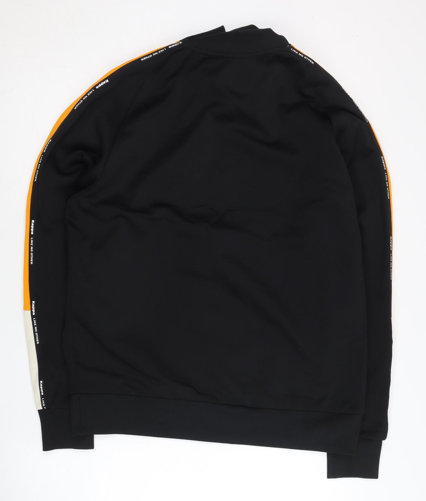 Kappa Men’s Black Orange White Track Jacket M Colourblock Sportswear