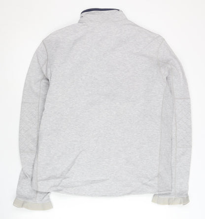 Kappa Men's Grey L Track Jacket Full Zip Lightweight Cotton Blend