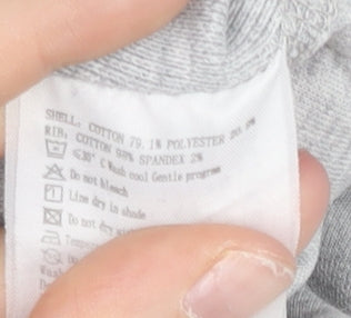 Kappa Men's Grey L Track Jacket Full Zip Lightweight Cotton Blend