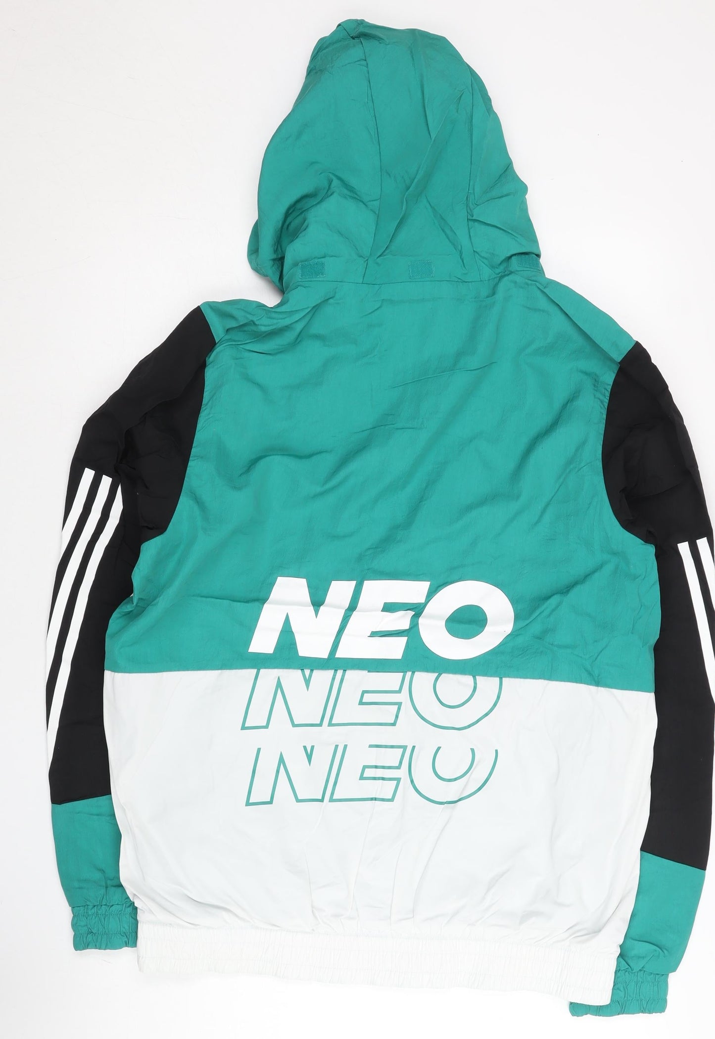 Adidas Neo Men’s Green White Black L Windbreaker Jacket