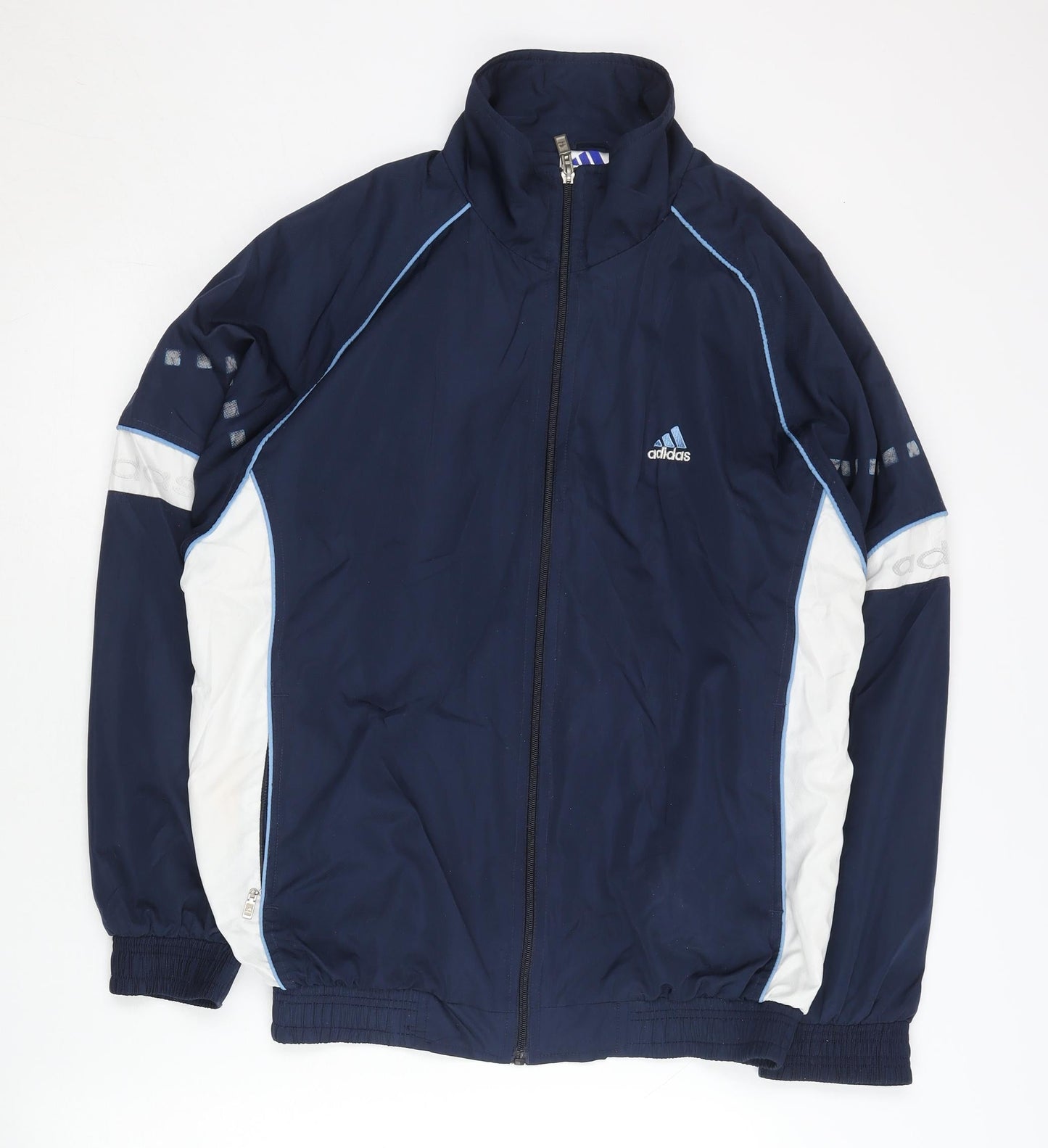 Adidas Men’s Blue 2XL Track Jacket Full Zip Polyester Sportswear