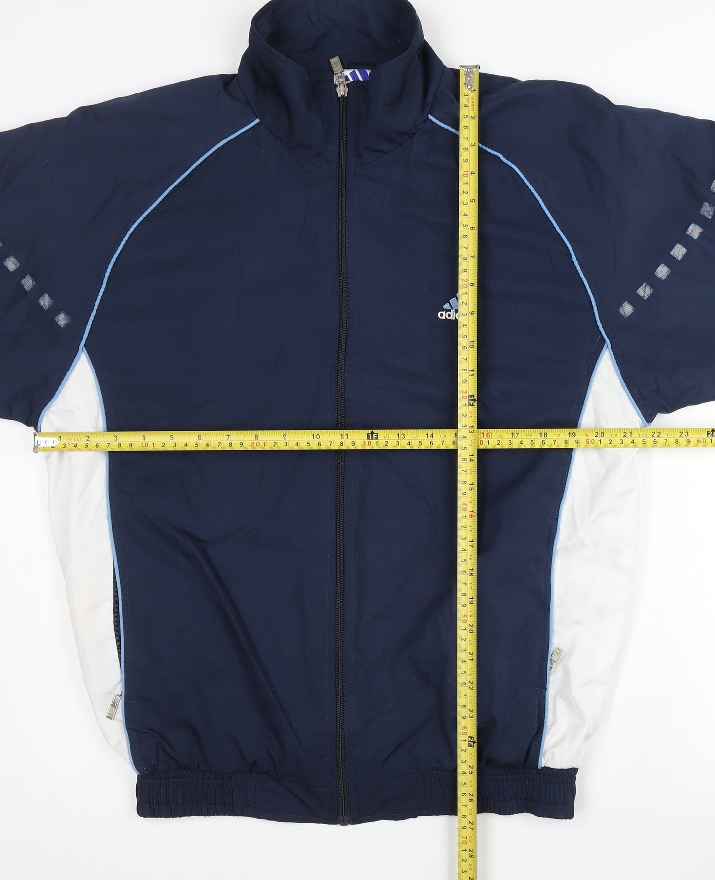 Adidas Men’s Blue 2XL Track Jacket Full Zip Polyester Sportswear