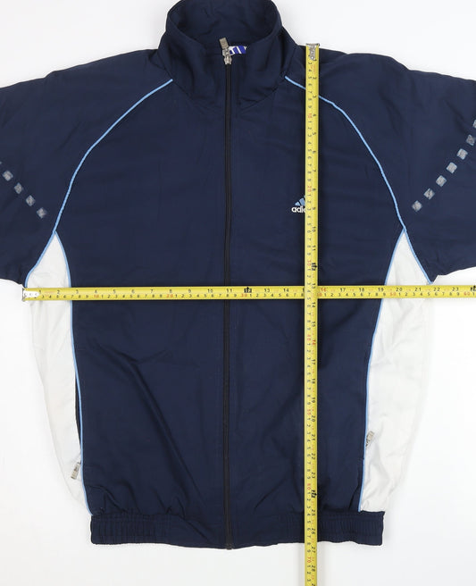 Adidas Men’s Blue 2XL Track Jacket Full Zip Polyester Sportswear