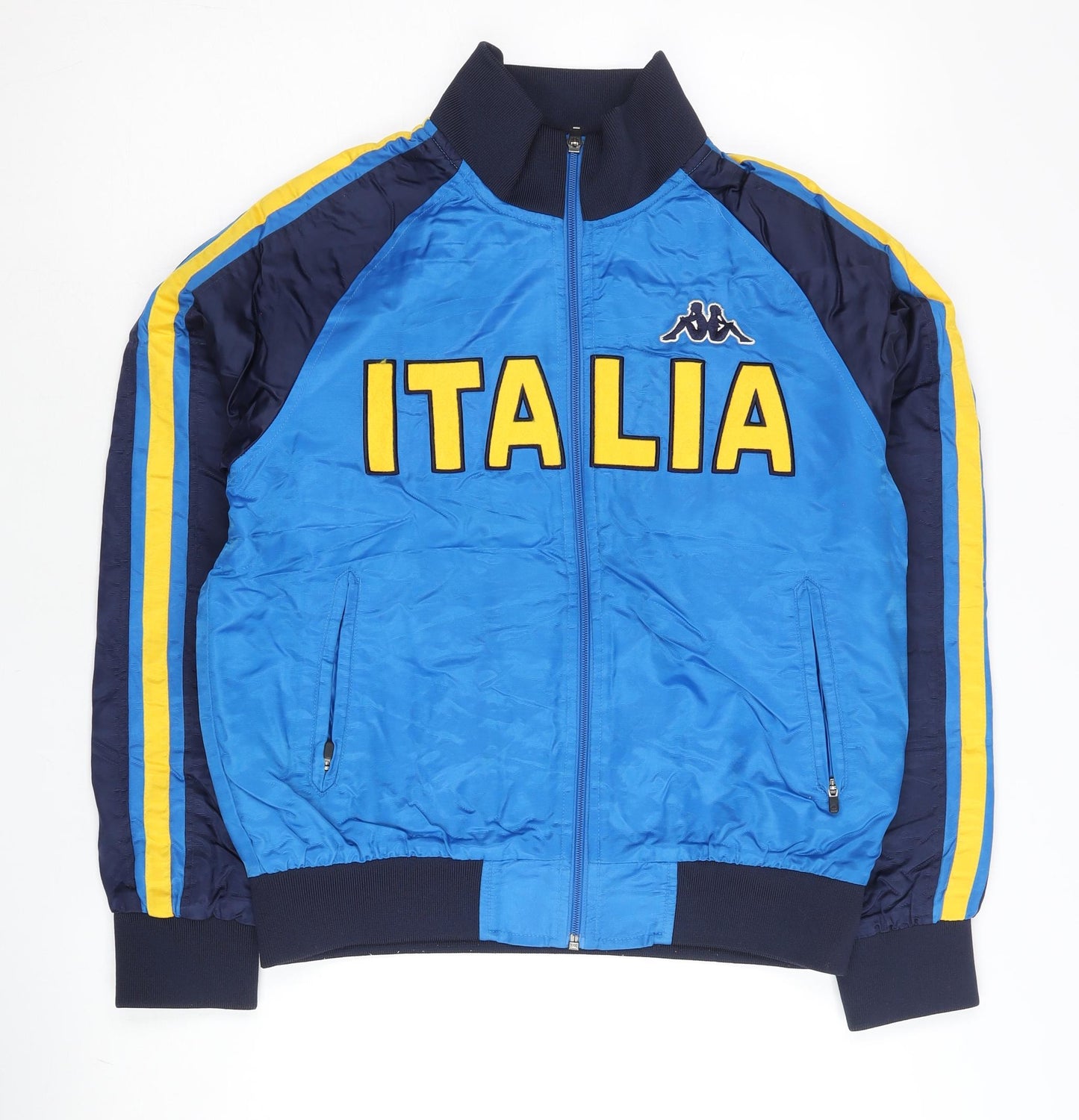 Kappa Men's Blue Italia Track Jacket Size S Nylon Sportswear