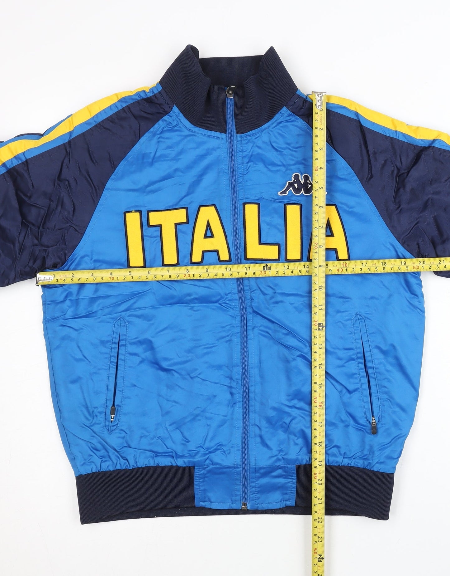 Kappa Men's Blue Italia Track Jacket Size S Nylon Sportswear