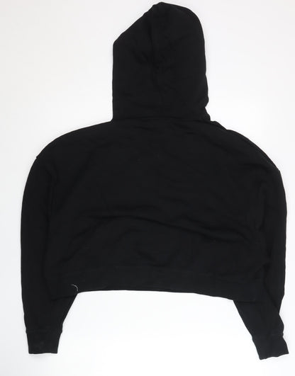 Nike Womens Black Small Pullover Hoodie Sweatshirt Logo Cotton