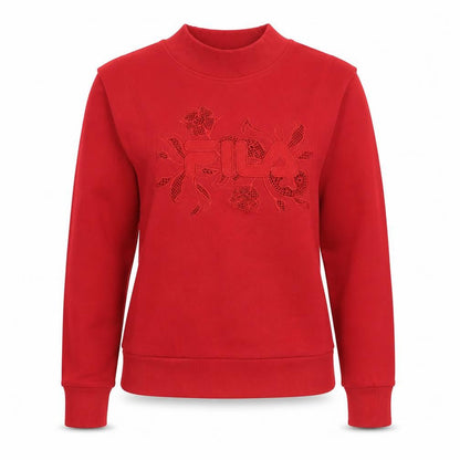 Womens UK Size 6 FILA Red Pullover Sweatshirt