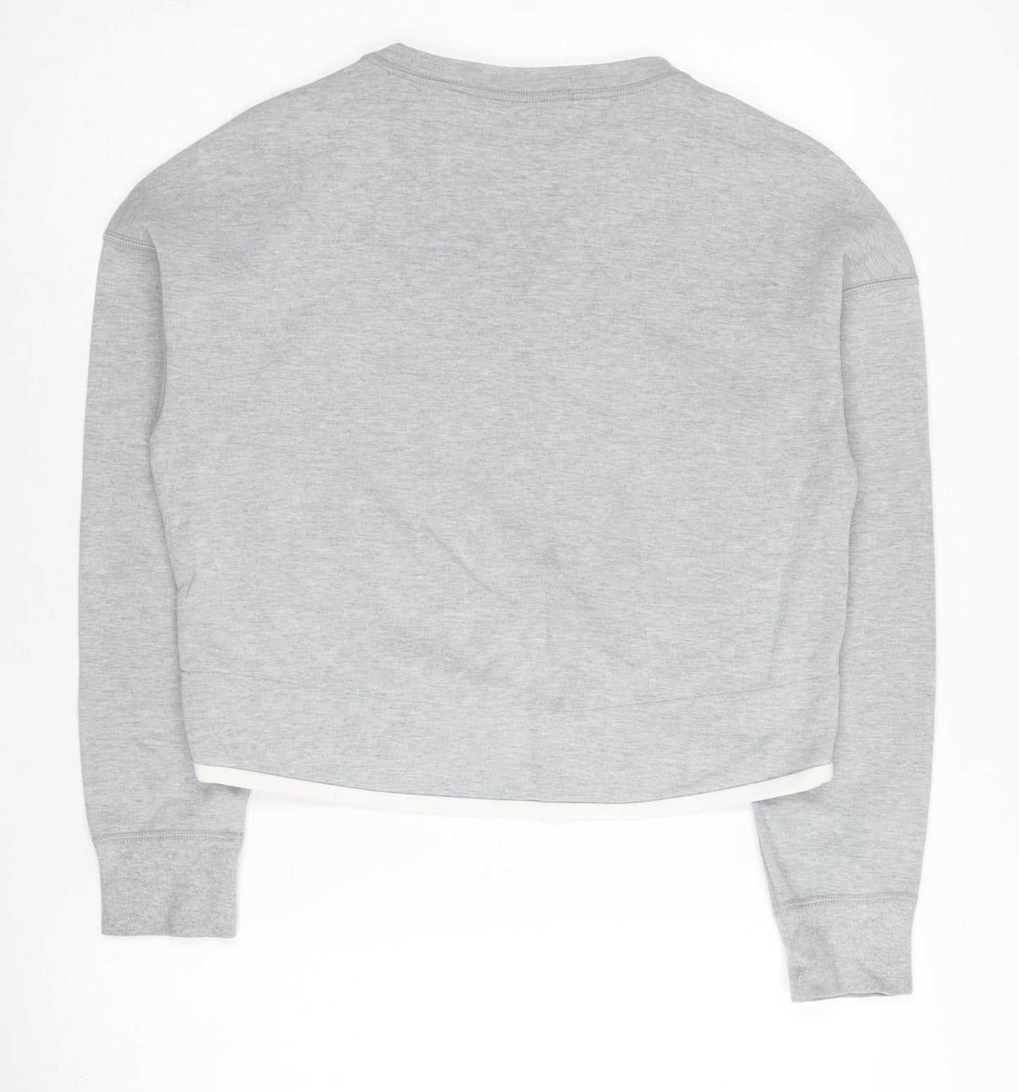 Nike Women’s Grey Sweatshirt Medium Crew Neck Long Sleeve Zip Pocket