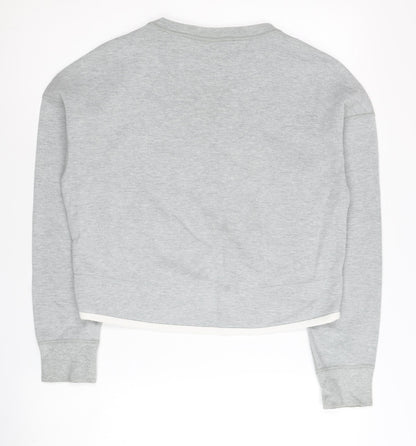 Nike Women’s Grey Sweatshirt Medium Crew Neck Long Sleeve Zip Pocket