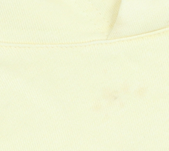 Fila Women’s Yellow Pullover Hoodie Sweatshirt Size M Cotton Logo