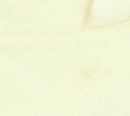 Fila Women’s Yellow Pullover Hoodie Sweatshirt Size M Cotton Logo