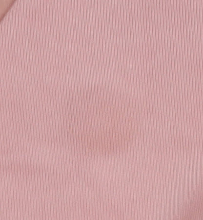 Adidas Womens Pink Velour Logo Sweatshirt Size 8 Regular Fit