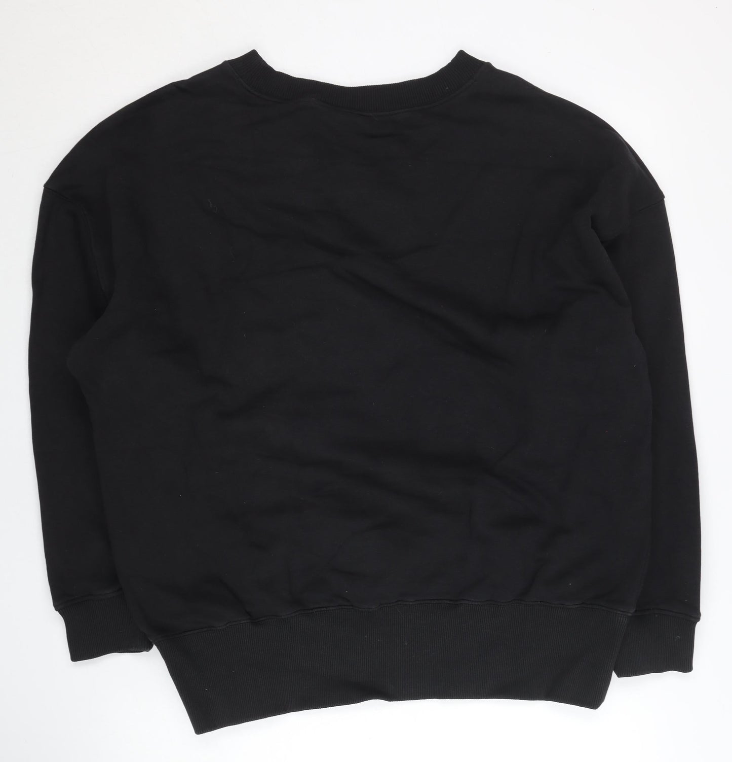 Adidas Women Black Sweatshirt Size 10 Pullover Crew Neck Logo