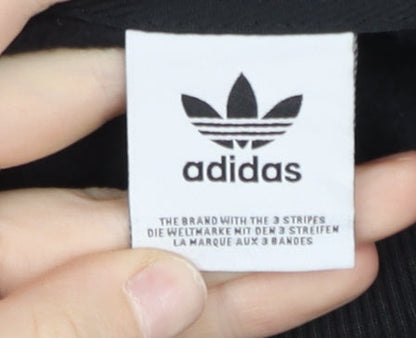 Adidas Women Black Sweatshirt Size 10 Pullover Crew Neck Logo