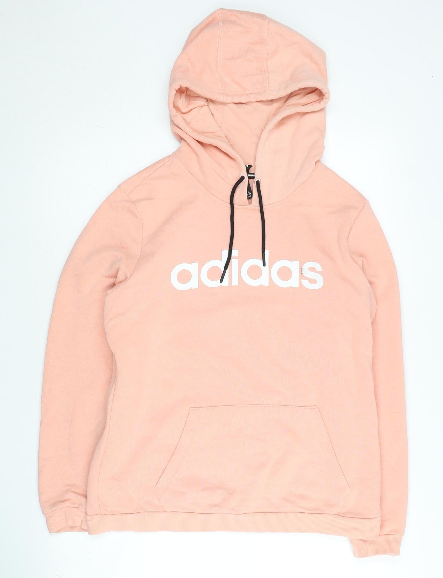 Adidas Women Pink Pullover Hoodie Size 14 Logo Sportswear
