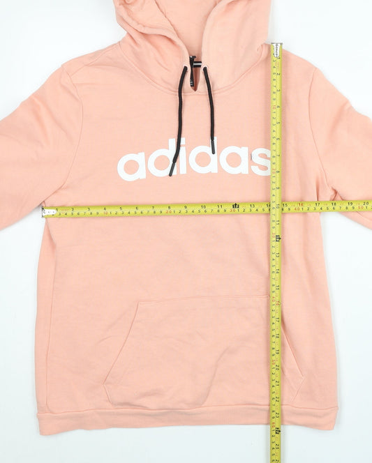 Adidas Women Pink Pullover Hoodie Size 14 Logo Sportswear