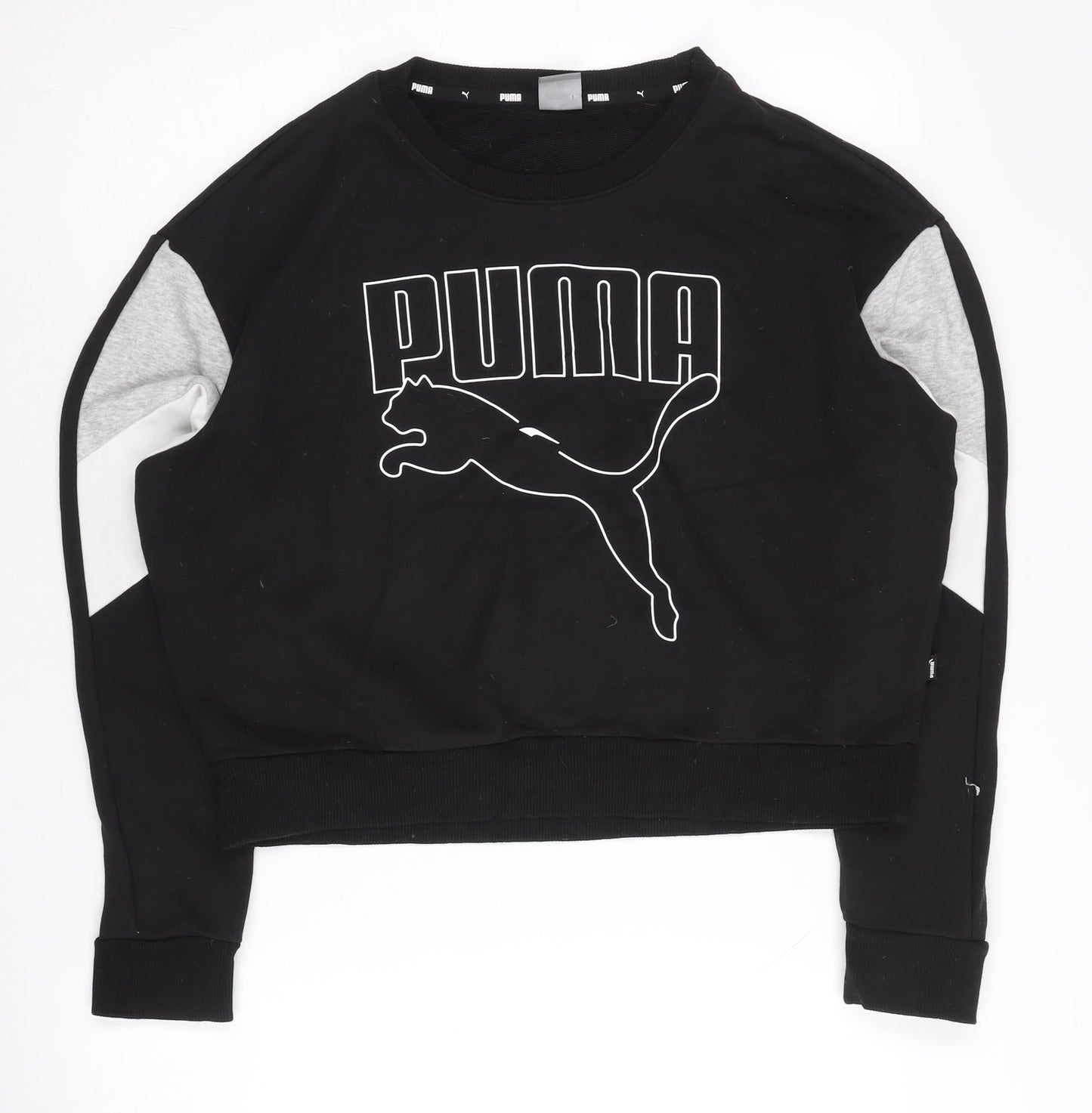 Womens UK Size M PUMA Black Pullover Sweatshirt
