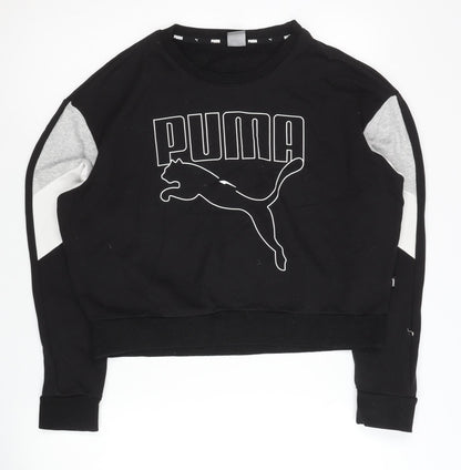 Womens UK Size M PUMA Black Pullover Sweatshirt