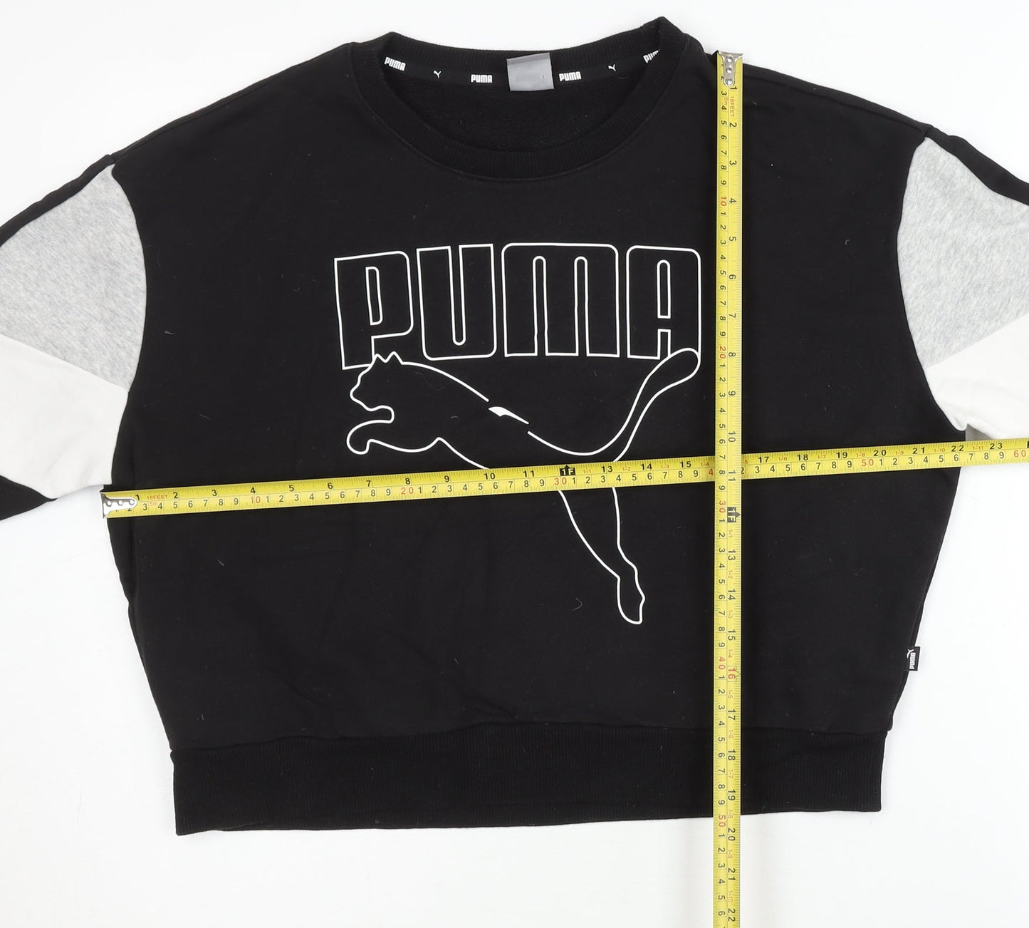 Womens UK Size M PUMA Black Pullover Sweatshirt