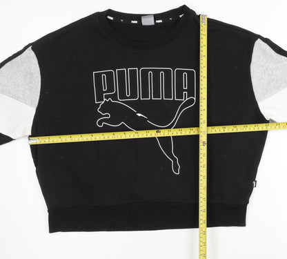 Womens UK Size M PUMA Black Pullover Sweatshirt
