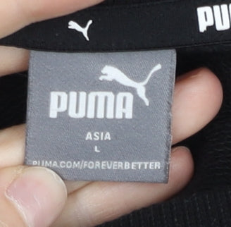 Womens UK Size M PUMA Black Pullover Sweatshirt