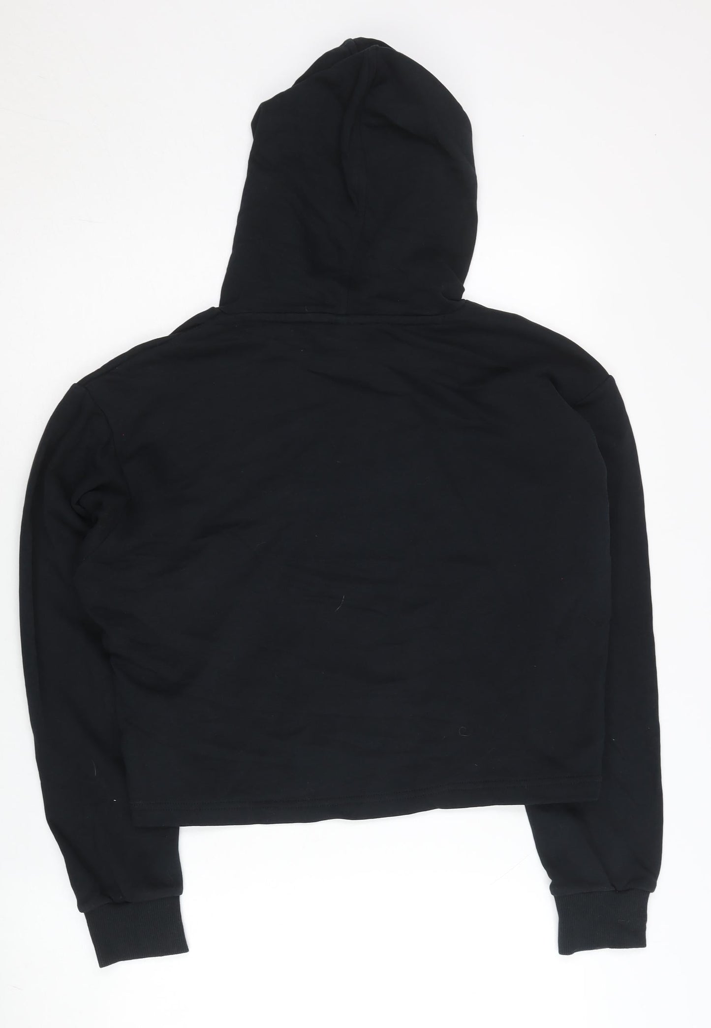 Puma Womens Black Small Pullover Hoodie Sweatshirt Logo Sportswear