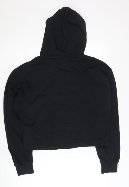 Puma Womens Black Small Pullover Hoodie Sweatshirt Logo Sportswear