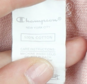 Champion Women’s Pink Pullover Sweatshirt M Logo Embroidered